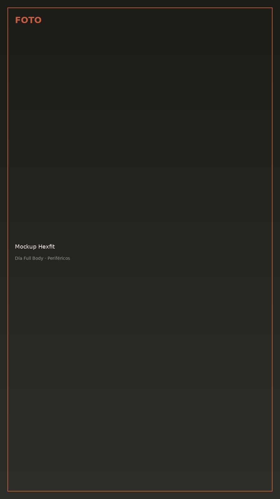 Mockup Hexfit: día Full Body · Periféricos
