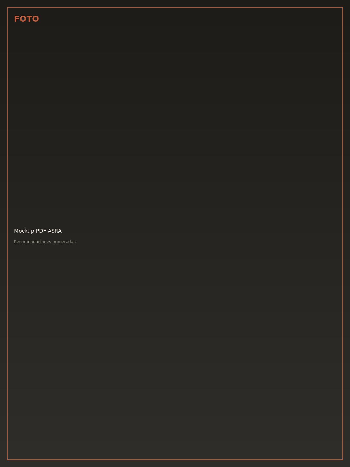Mockup PDF ASRA con recomendaciones